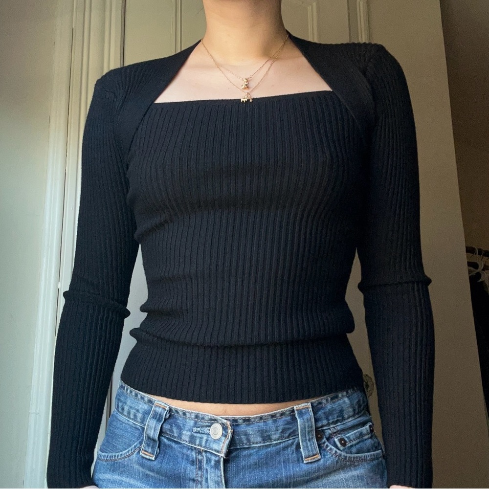 Black Long Sleeve Top